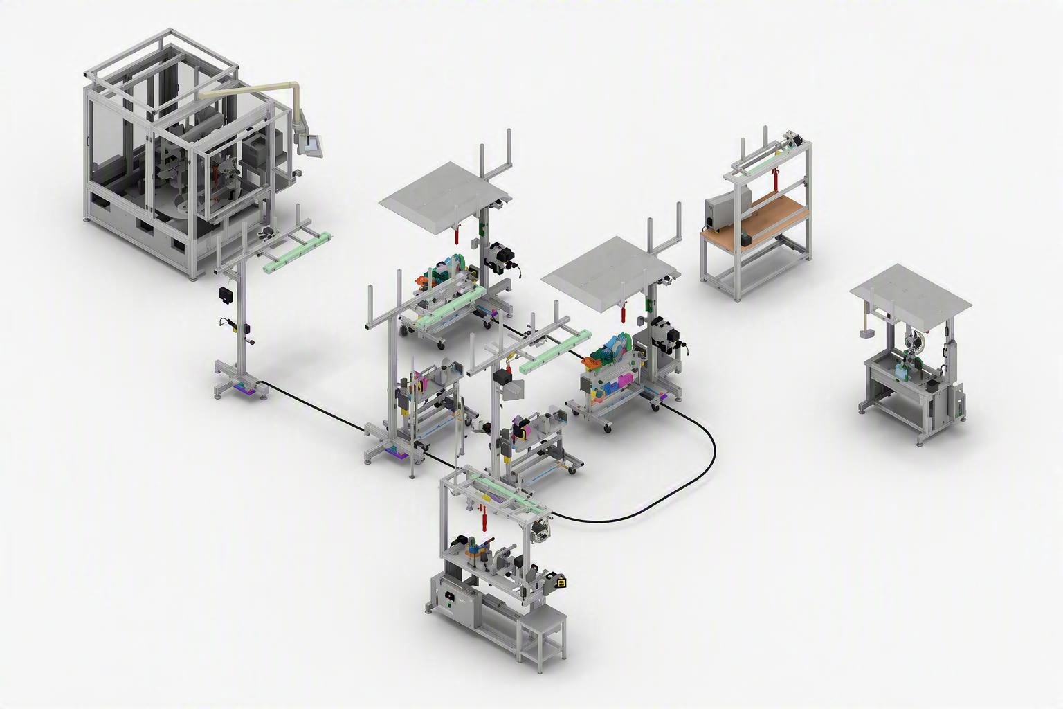 Semi-automatic HVAC assembly line