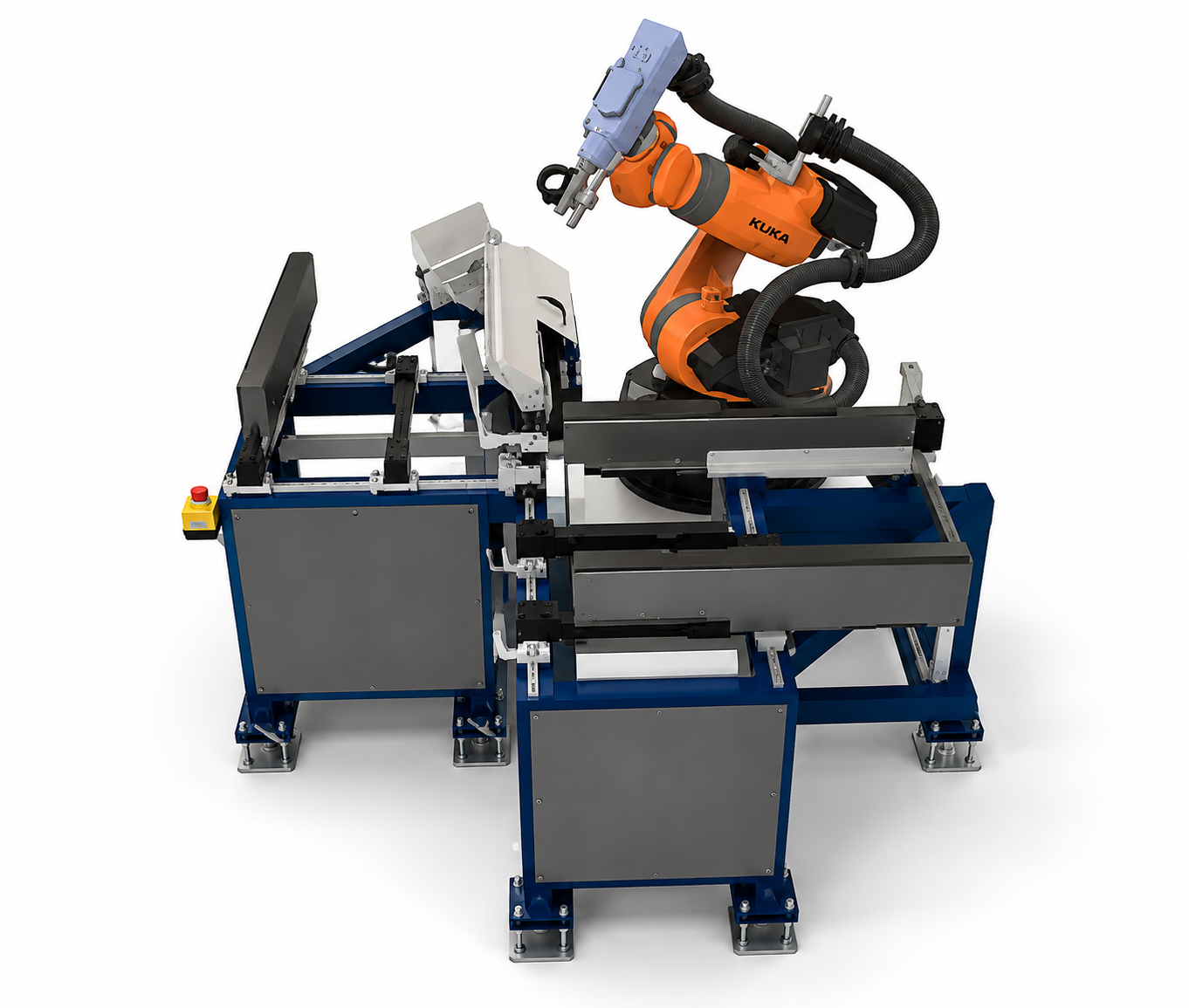 Robotic workstation for weld milling and edge chamfering